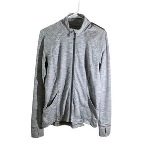 Lululemon Light Grey Full Zip Athletic Jacket